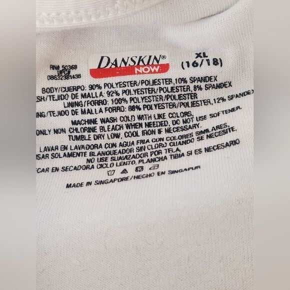 Danskin Now XL ( 16/18) White Elastic Hem Women’s Sport Bra - Picture 2 of 8